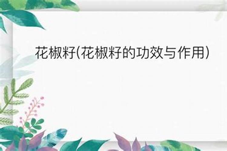 花椒籽可以干嘛呢