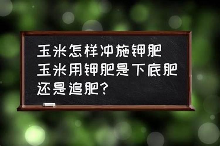 玉米在什么时期追钾肥,钾肥的正确使用方法