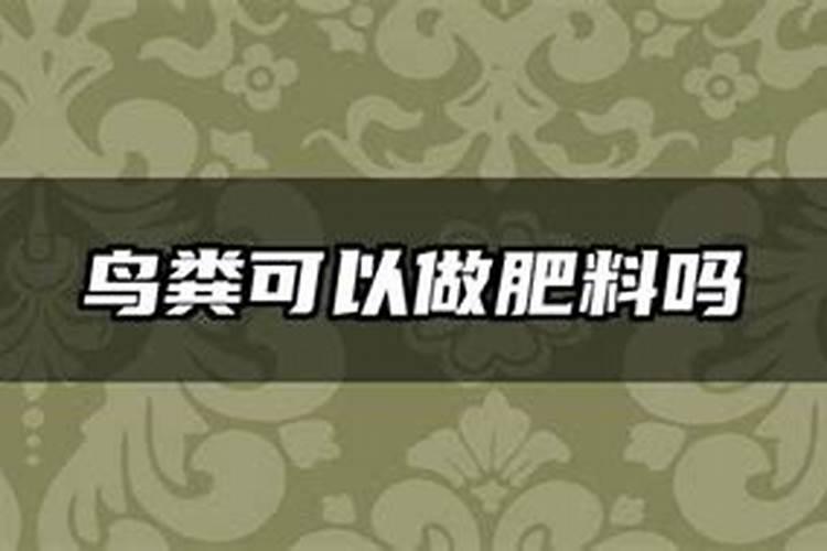 鸟粪能不能直接做花肥