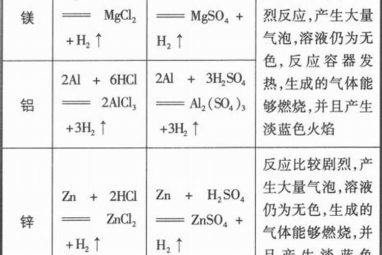 镁在硫酸中反应的现象是什么？