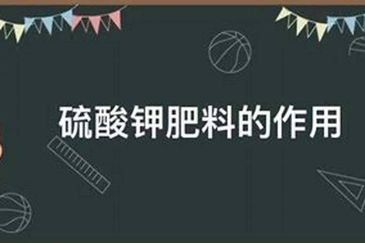 硫酸钾肥有啥作用？