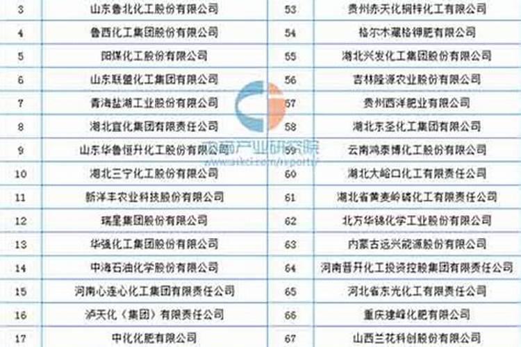 河南化肥企业排名十强